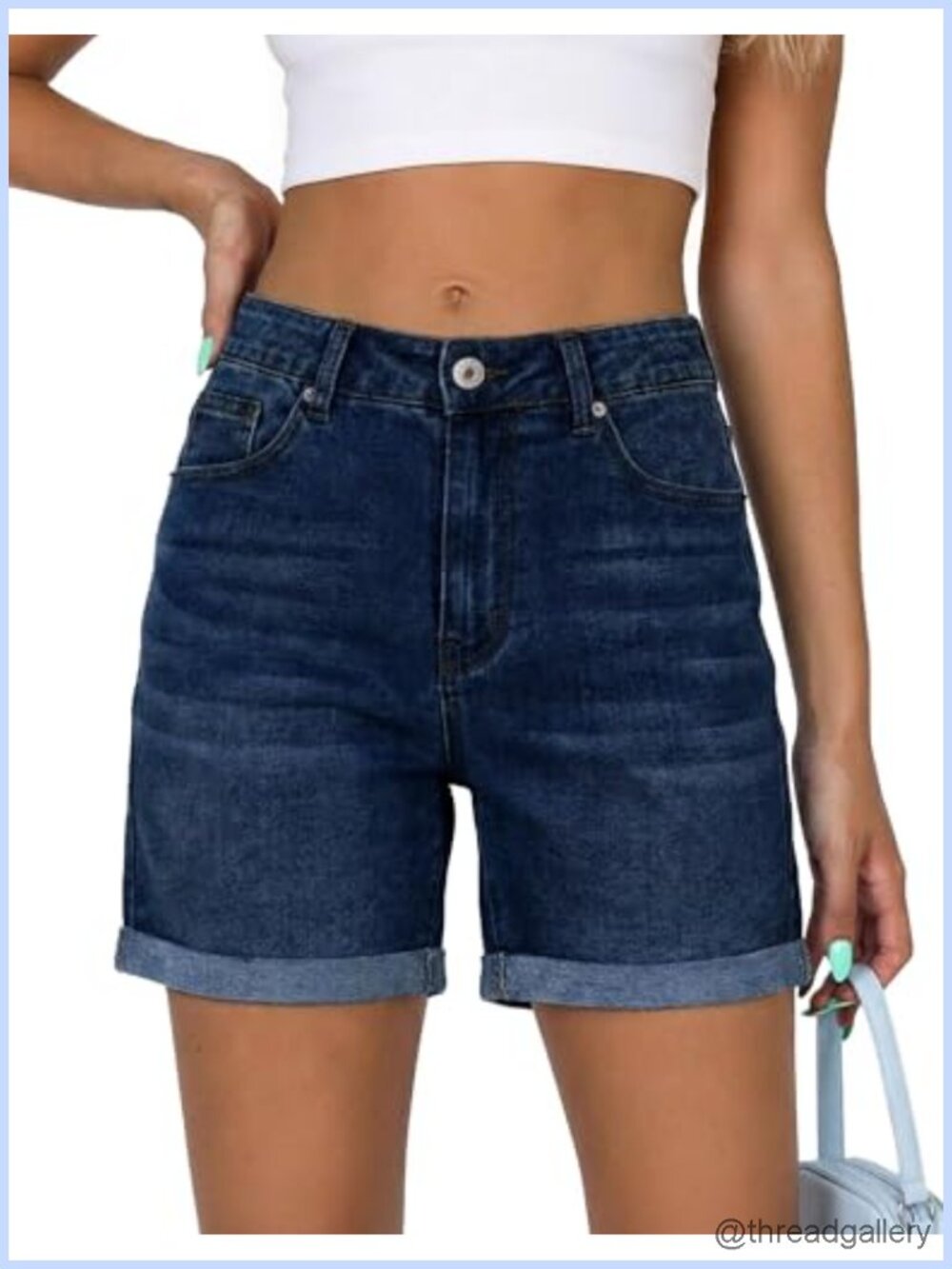 Women's High Waisted Cut Off Denim Shorts Stretchy Casual Summer Jean Shorts